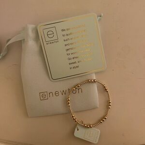 E Newton Gold Textured Hoop Bracelet